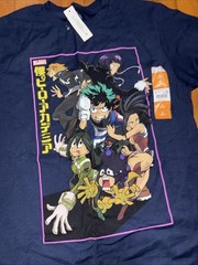 New Men My Hero Academia Blue Shirt Size M 38-40