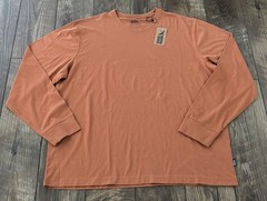 Eddie Bauer Shirt NWT Men’s XL Soft Lightweight Long Sleeve Crewneck T Orange