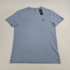 Polo Ralph Lauren Custom Slim Fit T-shirt Pony Logo Mens MEDIUM M Blue HTR NEW