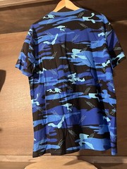 EVERLAST MENS ATHLETIC SHIRT SIZE XL BLUE CAMOFLAGE EUC SHORT SLEEVE CREW NECK