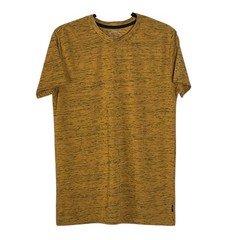 Dikotomy Premium Basics Men’s Mustard Gold Marled Standard Fit T Shirt Size M