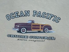 Vtg Ocean Pacific Chrysler Woodie Surf Skate Grunge OP Y Shirt 90s Lifestyle