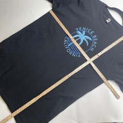 Alstyle Venice Beach California Palm Tree Graphic T-Shirt Black Westcoast Mens L