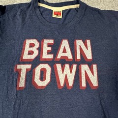 Homage Bean Town T-Shirt Medium Blue Mens Short Sleeve Graphic Tee
