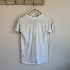 1980s Anthony 50/50 Paper Thin V-Neck White T-Shirt Large