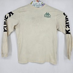 Kappa Shirt Mens Medium Long Sleeve Hit Tan Cream Crewneck Streetwear