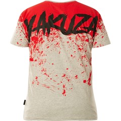 YAKUZA T-Shirt Splash All Over TSB-23043 Red/Grey Tees