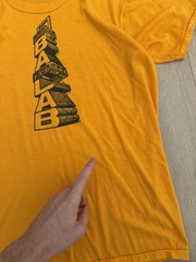 vintage 70s BALAB Russell Athletic Tee L USA Single Stitch Text Tower Shirt True