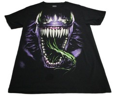 Marvel Venom Graphic T-Shirt Men’s Size S/C/P (34/36) Black Short Sleeve T0248