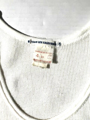 Vtg Rare 80s TOUS les CALECONS White Cotton Mesh Fishnet Tank Top sz M 4 France