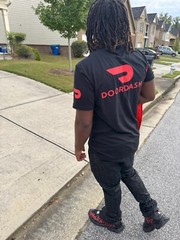 Reflective Tshirt DoorDash or Flex Delivery Driver Red Blue Black Door Dash