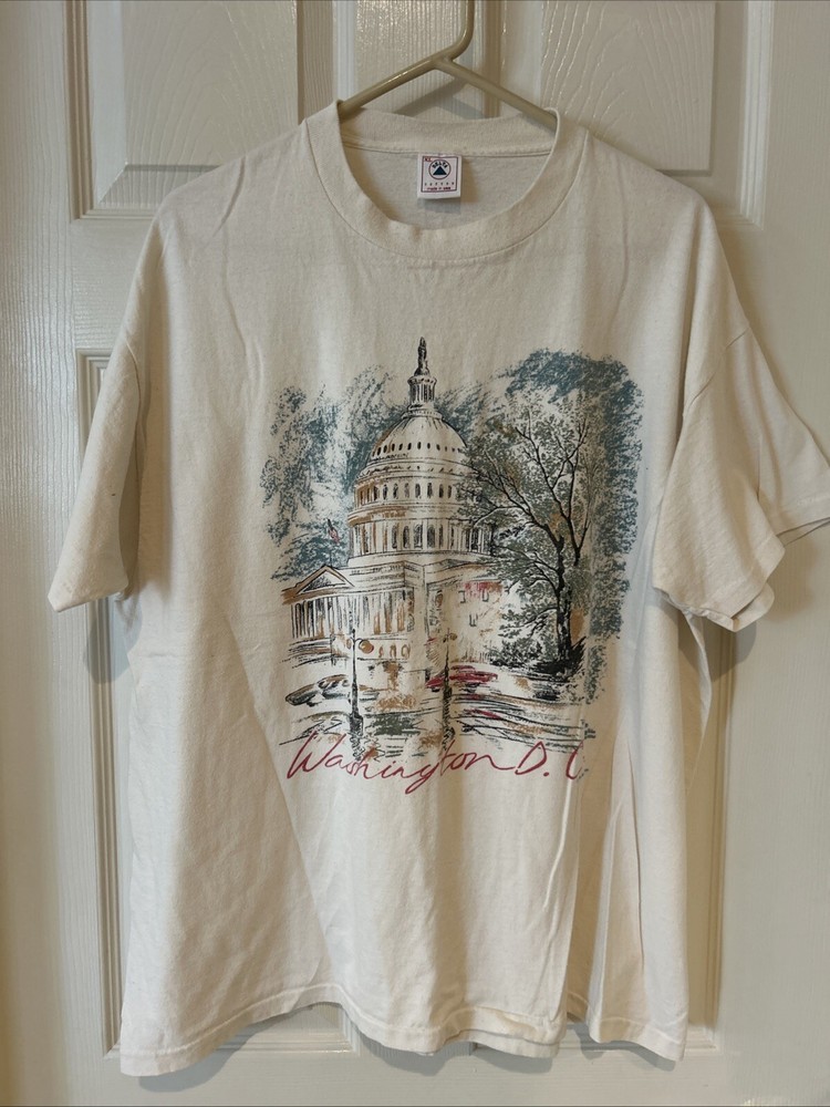 Vintage Delta Sz XL Washington DC T-Shirt US Capital Made In USA