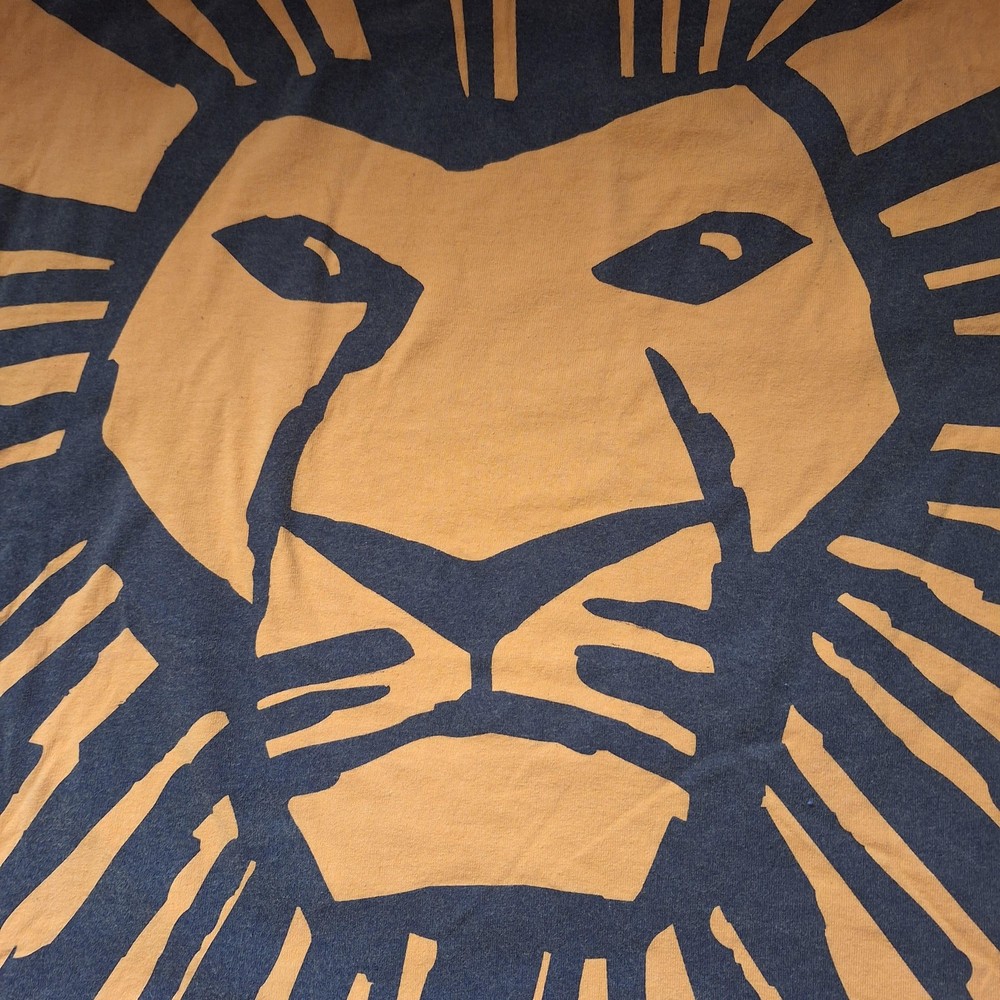The Lion King Broadway Shirt Mens XL Yellow Disney Graphic Tee Musical Logo
