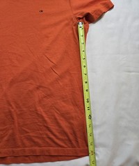Calvin Klein Liquid Touch Men’s Orange Solid Logo Crew Neck T-Shirt M