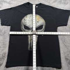 Vintage Marvel Mad Engine T-Shirt Mens Large Black The Punisher Skull Graphic
