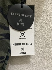 NEW Kenneth Cole Active T Shirt 2XL Green Camo Crew Neck Tech SS Tee NWT $49
