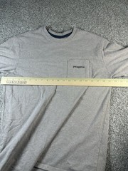 Patagonia Responsibili T Shirt Men Small Gray Chest Pocket Crew Neck Regular Fit