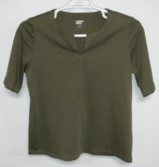 Lands End Short Sleeve T-Shirt Adult Large Green