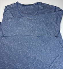 Orvis Long Sleeve Slub Tee T-shirt Mens 2XL Light Blue SUPER SOFT Rayon Blend