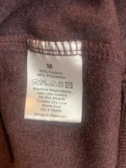 Taylor & Henry burgundy cotton Long Sleeve Shirt Size M