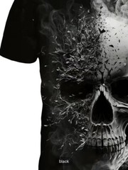 Y2k Graphic Tshirt Skull Skeleton M(38) Streetwear Skater Gorpcore Gothic Biker