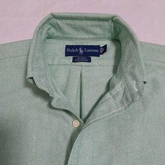 Ralph Lauren BLAKE Cotton Button-Down Shirt S Light Green For 14Y+ Japan