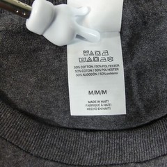 Hanes Shirts Mens Medium Grey Short Sleeve Cotton Blend Set Of 4