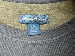 Tommy Bahama Long Sleeve Shirt Mens Large Blue Waffle Knit Pullover