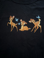 Disney x Skinny Dip Bambi T Shirt Black Small Oversized Collab Disneyland