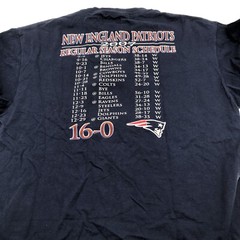 NFL Patriots 2007 Undefeated Regular Season 16-0 Mens Double-sided T Shirt XL