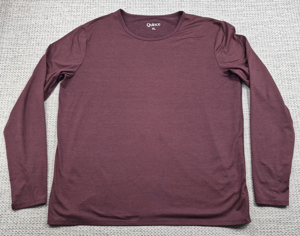 Quince Shirt Mens XL Purple Long Sleeve Lightweight Stretch Crewneck Casual Tee