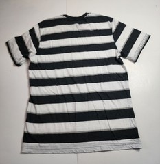 Ocean Pacific Men’s Striped T-Shirt Black White L/G (42-44) Cotton Crew Neck H22