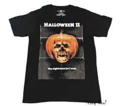 New Halloween 2 Pumpkin Skull Michael Myers Face Black Mens Vintage T-Shirt