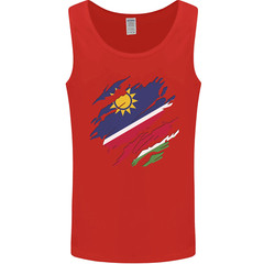 Torn Namibia Flag Namibian Day Football Mens Vest Tank Top