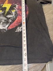 ALAB Cool Panther Lightning Bolt Space Black T-Shirt Size Large Retro Rock
