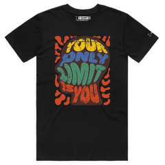 VOICEART Your Only Limit Is You Quote Motivational T-Shirt with Premium Graphic