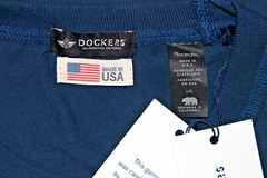 Dockers Made in the USA Men’s Classic Tee Premium T-Shirt Navy $70 RARE NEW L