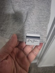 Sean John Shirt Mens medium Gray Vintage TShirt Short Sleeve Crewneck Script Y2K