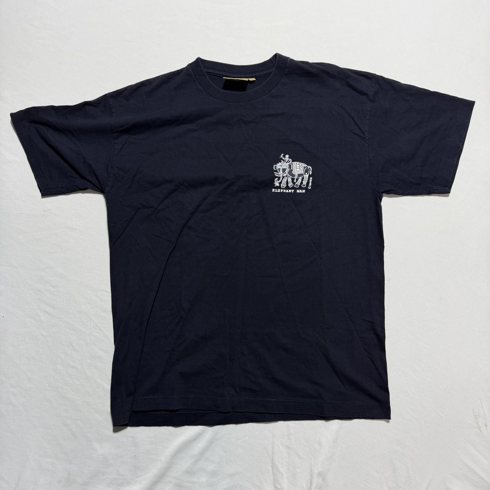 Tantra India Elephant Man Graphic Tee Black Size L Eco-Friendly Cotton