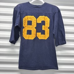 Vtg Champion T-Shirt Jersey Shirt Blue 80s University of Rochester Football NY