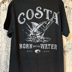 Costa Del Mar Black Born On The Water Marlin T-Shirt & Decal Men’s Medium