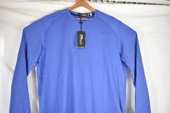 RLX Ralph Lauren Golf Performance T-Shirt Mens Large Blue Long Sleeve New