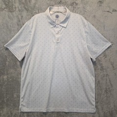 Flag & Anthem Shirt Mens XL Polo White Quarter Button Madeflex Short Sleeve