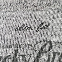 Lucky Brand Mens T Shirt Size S Gray Slim Fit Snake Bite Print Poly Cotton Rayon