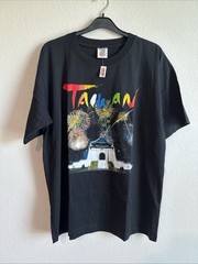 Taiwan City Art Chiang Kai-Shek T-Shirt Cotton Short Sleeved Black XL Fireworks