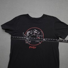 RWBY T-Shirt Adults Size M Black Anime Graphic Black Short Sleeve