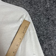 Hanes Shirt Mens L White Smiley Back Graphic Heavyweight 50/50 Cotton Polyester