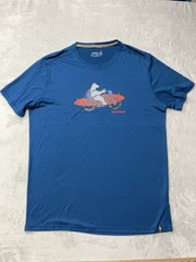 Smartwool Merino Sport 150 T-Shirts Mens XL Merino Wool Blue Bear Graphic