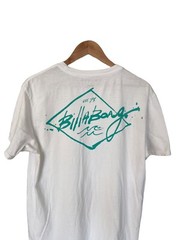 Billabong The Core Tee Shirt White 100% Cotton Mens Size L EUC