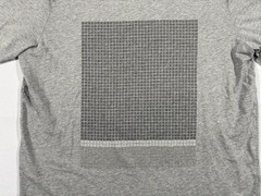 Theory Colorfield Tee Grey Cotton Jersey Short Sleeve 3D Print Crew T-shirt Sz L